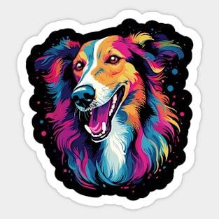 Borzoi Happiness Sticker